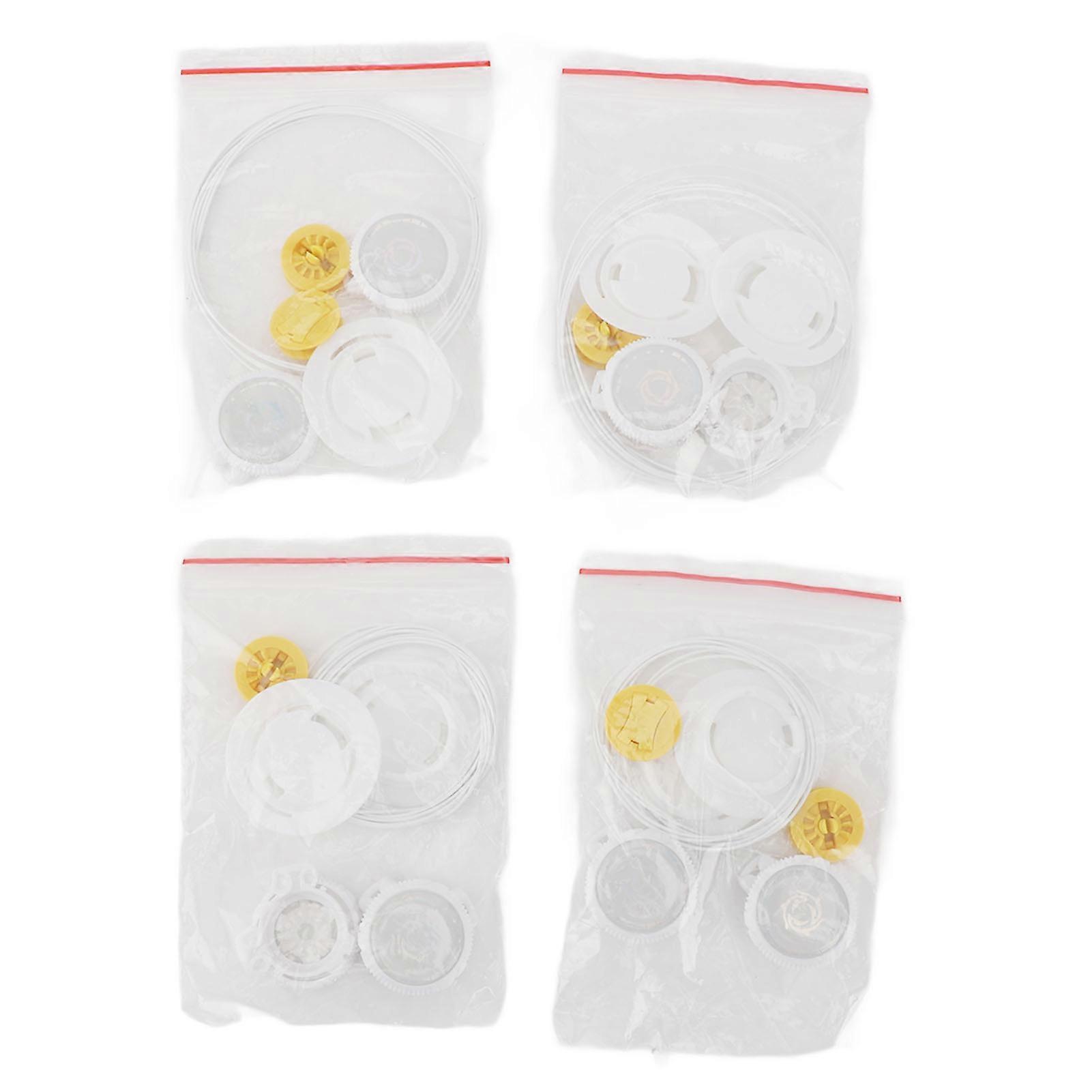 4 Sets Veters Quick Lock Geen Stropdas Fixatie Automatische Touw Schoenen Roterende Gesp Lace Lock Wit