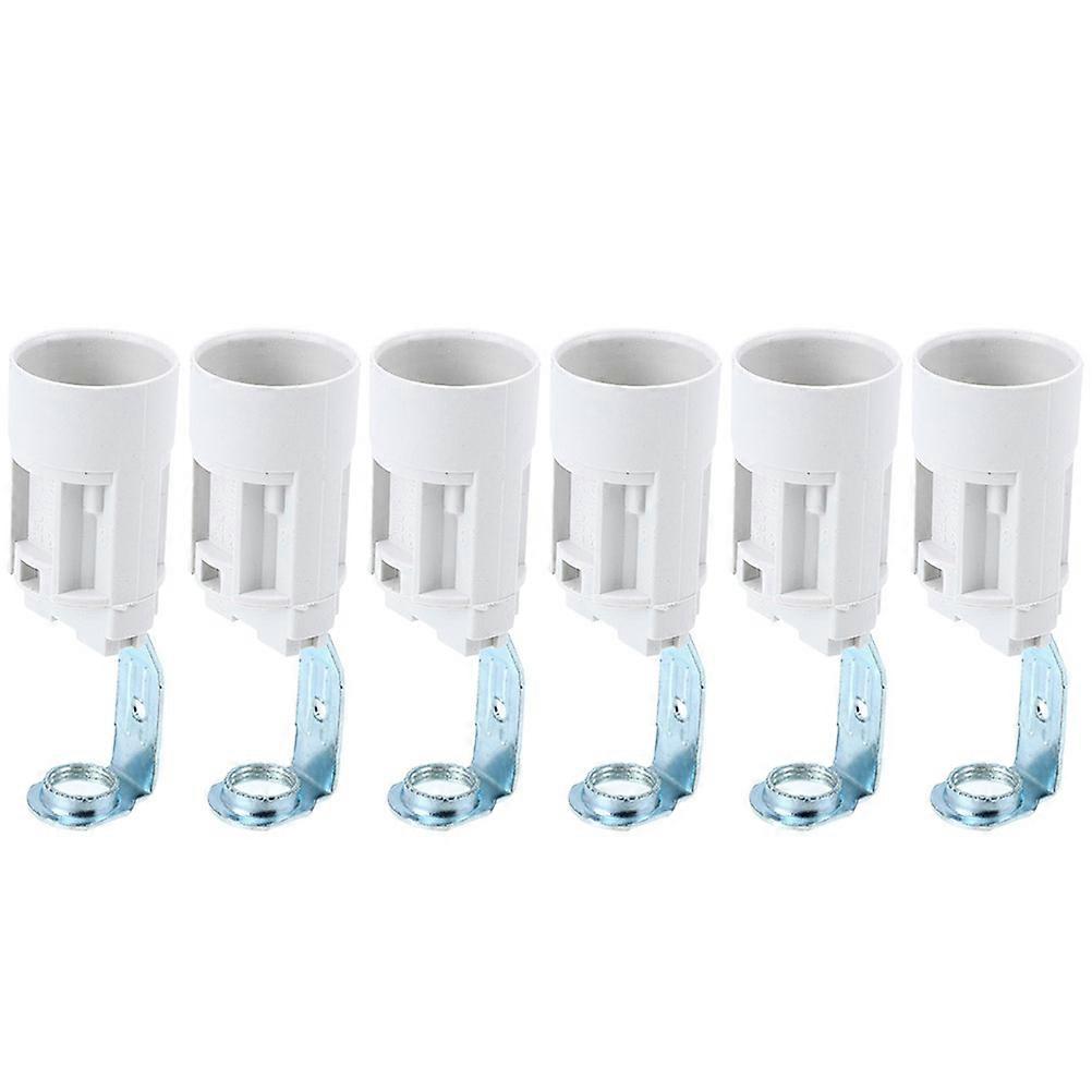 6pcs Candelabra Socket Adapter E14 Screw Light Socket Replacement Light Sockets