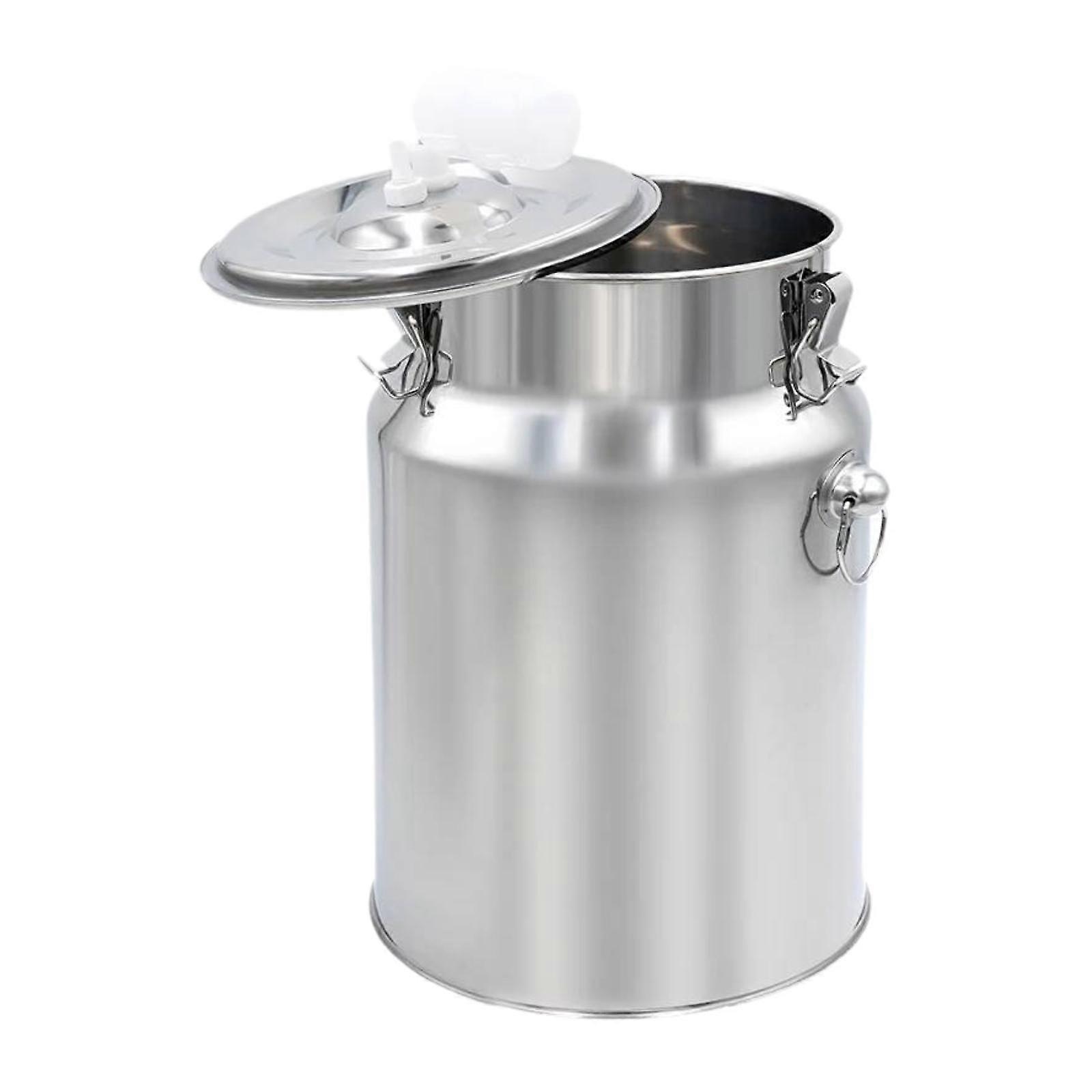 Seau à lait en acier inoxydable portable animaux de la ferme fournitures Stable Individuel 10L