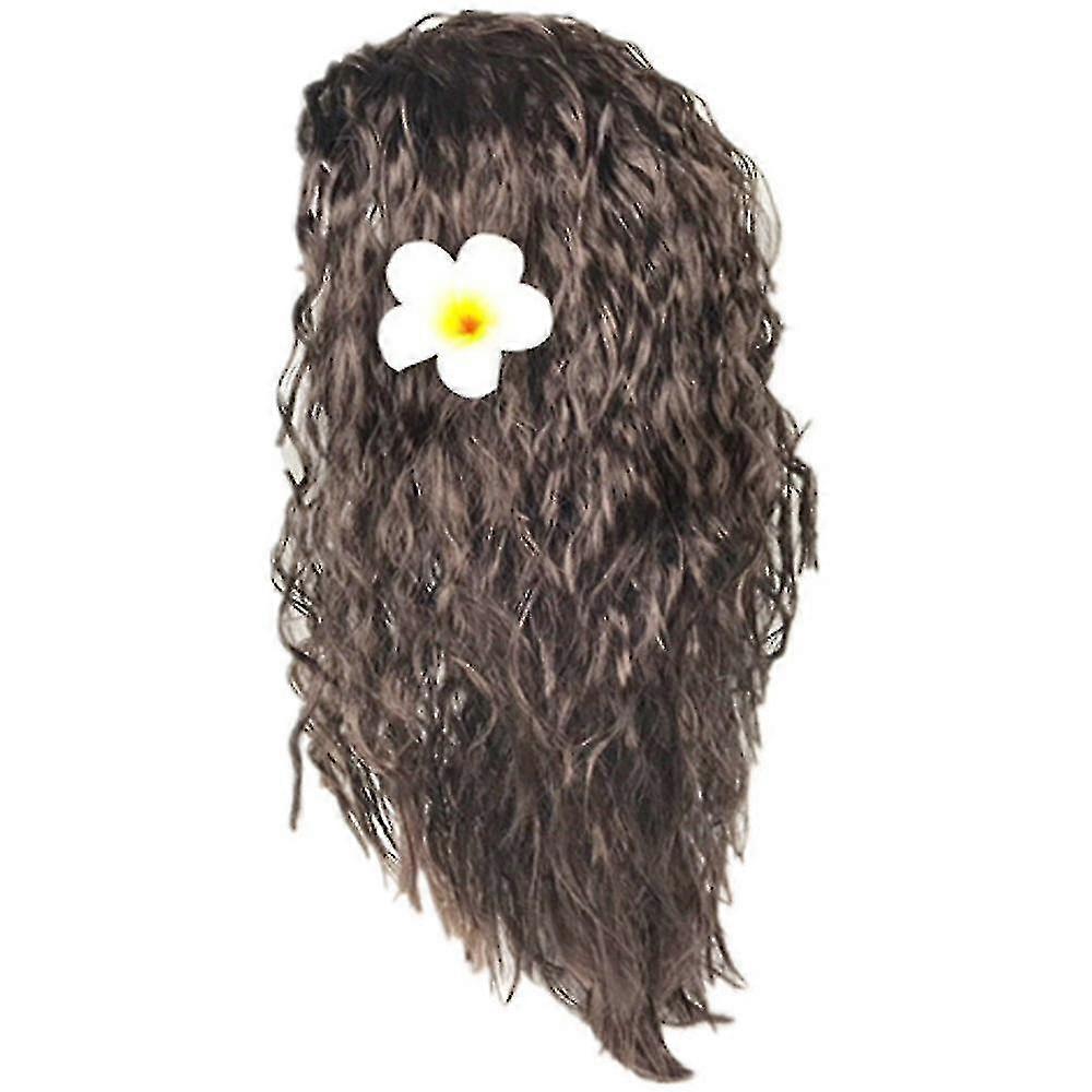 Moana Princess Wig Brown Big Wavy Wig