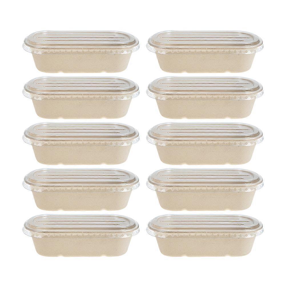10Pcs To Go Boxes Disposable Food Boxes Salad Wrapping Boxes Portable Food Boxes