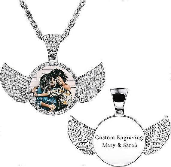 Personalized Hip Hop Memory Pendant Necklace Custom Picture Text