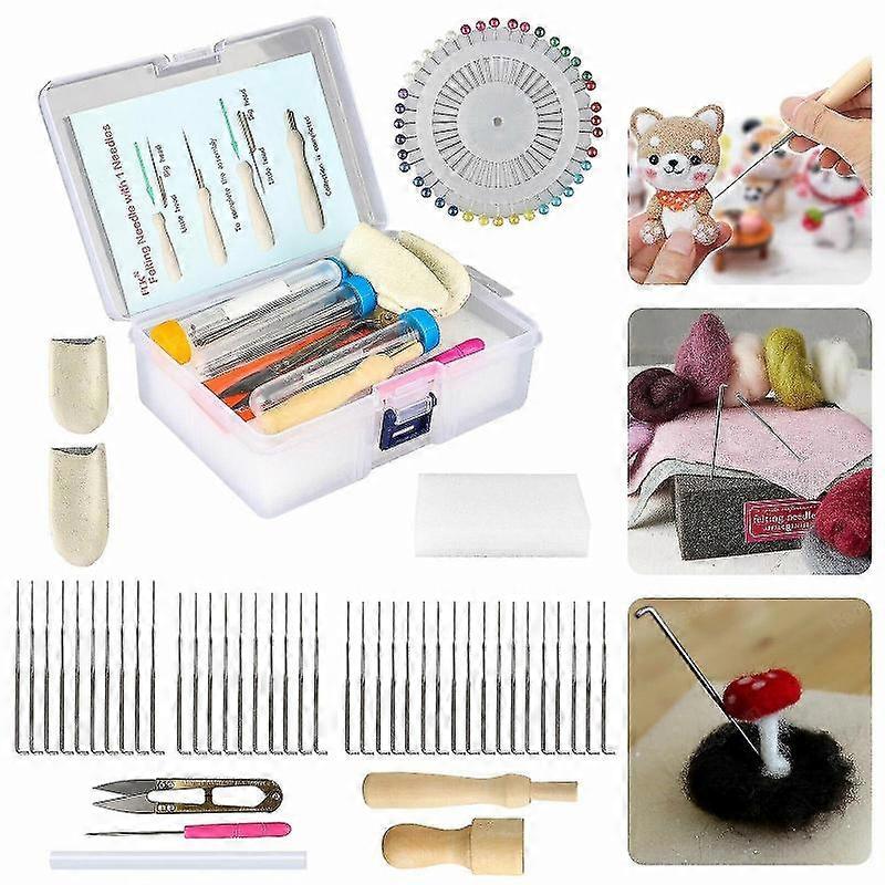 Barsinfi pol Needle Felting Starter Kit Wool Felt Tools Mat