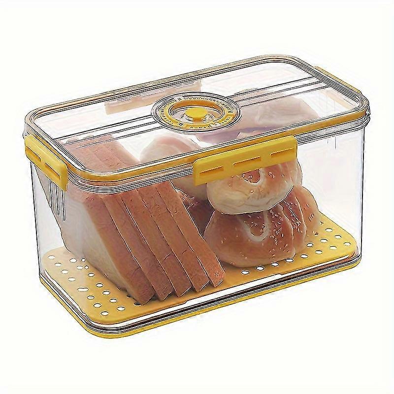 Capacity Rectangular Storage Container - Leak-proof, Stackable, Reusable, And Durable Food Box With Clip-on Lid - Ideal For Bread, Toast