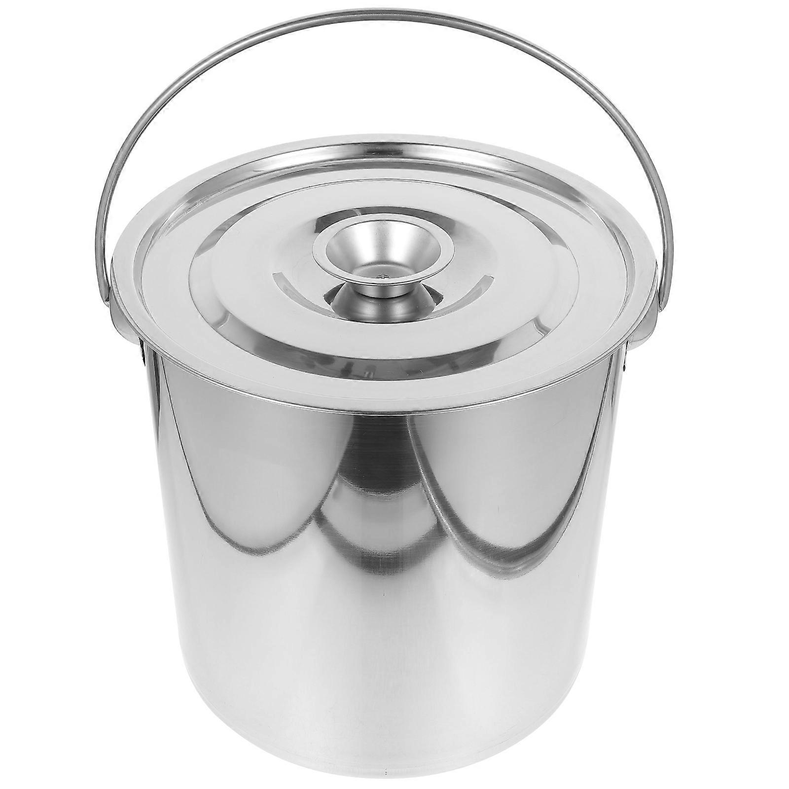 Ash Bucket with Lid Fireplace Metal Bucket with Lid Charcoal Bucket Ash Can for Fireplace