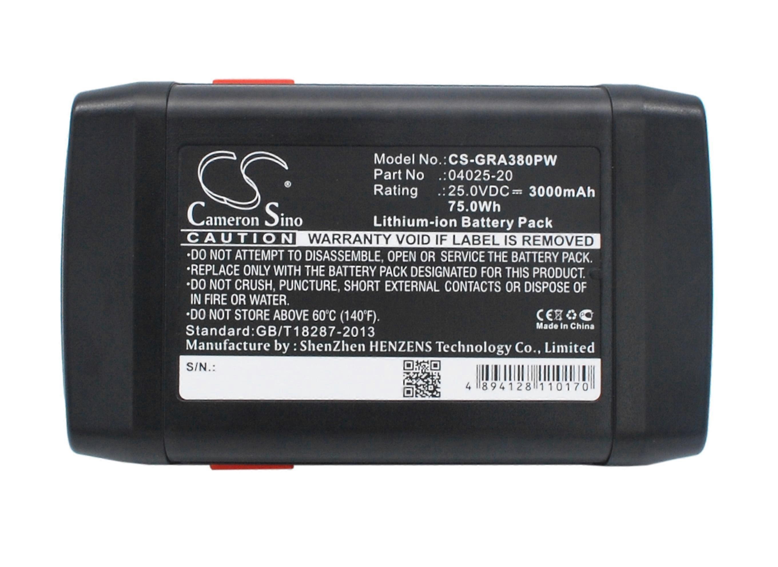 CS 3000mAh/5000mAh Battery for Gardena Accu-Spindelmaher 380 Li  Spindelmaher 380 Li  Cylinder Lawnmower 380 Li