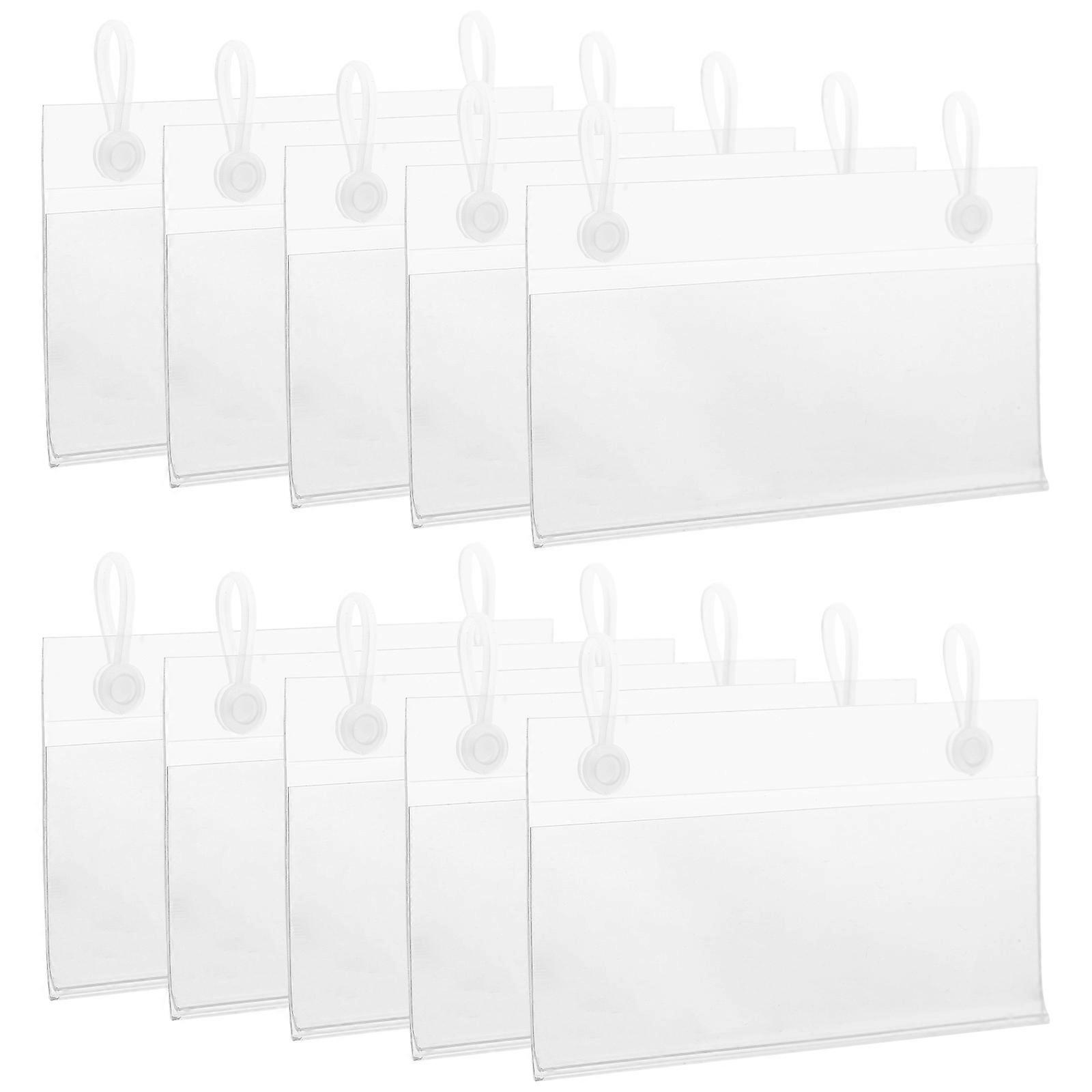 50Pcs Retail Price Label Holders Transparent Sign Holders Supermarket Price Label Holders Shelf Labels
