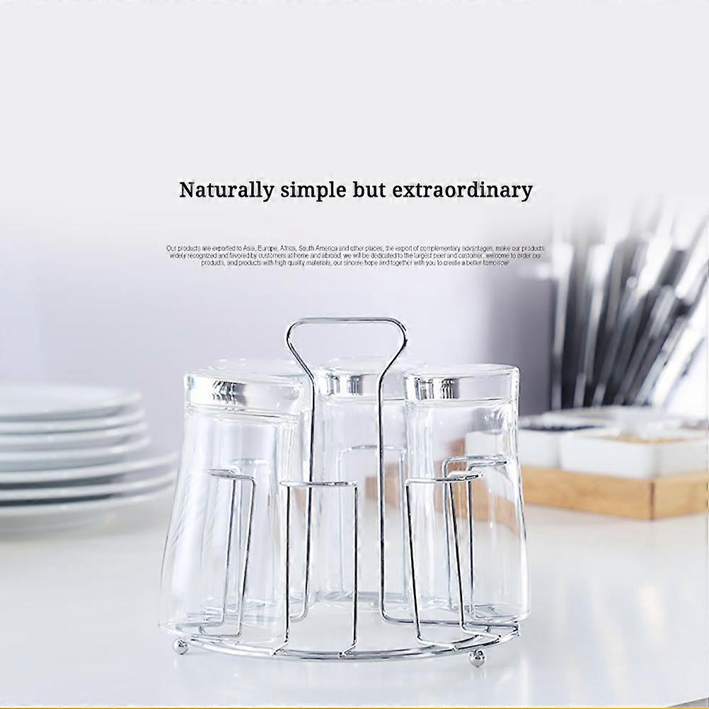Kitchen Rotating Cup Mug Glass Holder Rack Metal Cups Drying Rack Stand