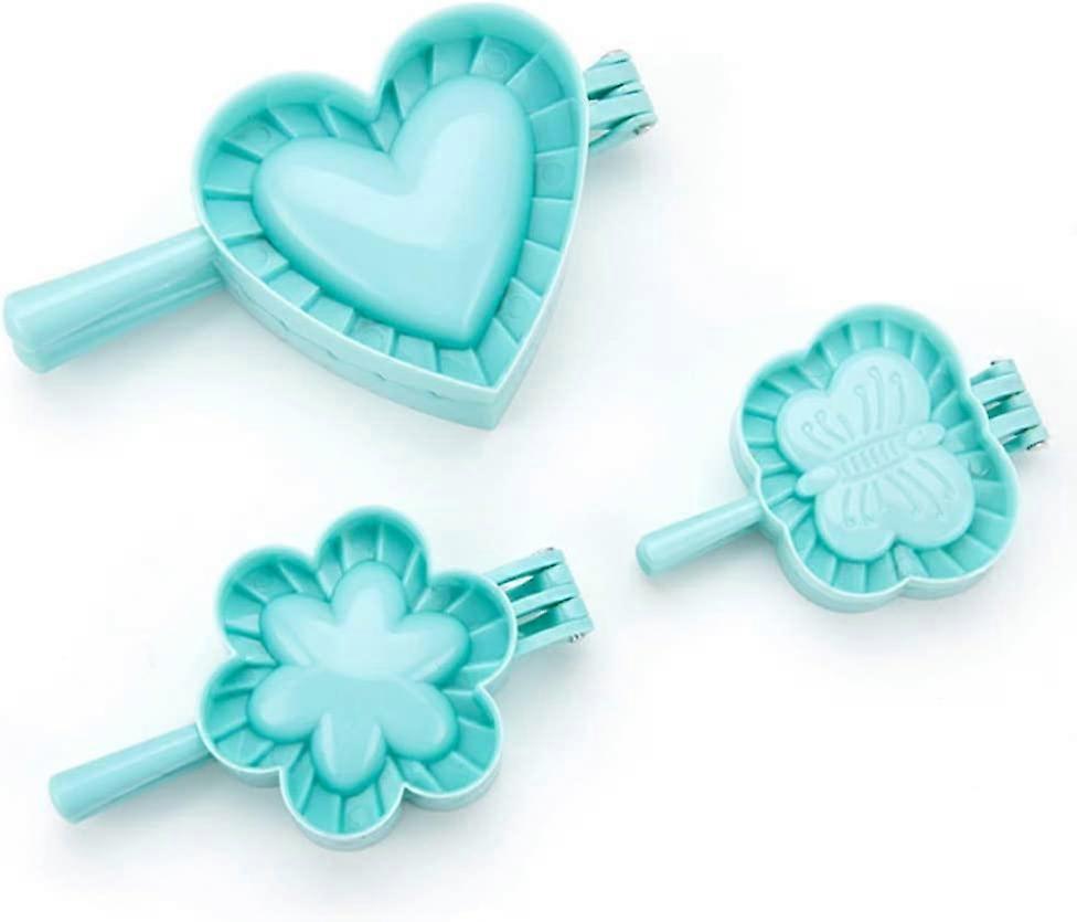 3 Pcs Plastic Dumpling Mold Multi-Functional Heart-Shaped Baking Model Kitchen DIY Dumpling Maker