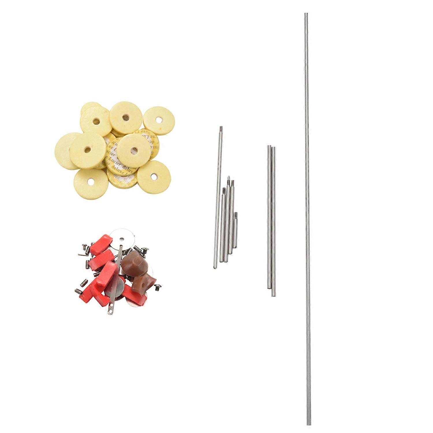 80pcs/set Flute Repair Parts Tool Maintenance Kit Screws + 16pcs Open Hole Sound Pads Woodwind DIY