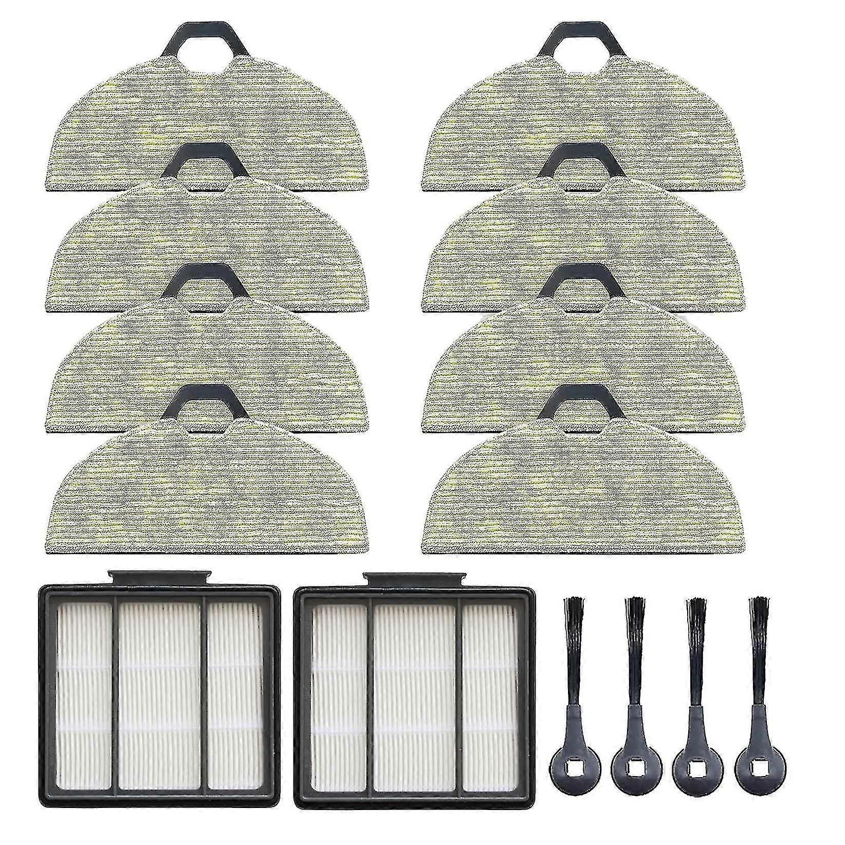 14 Pcs Replacement Parts Kit Side Brushes Filters Cleaning Mop Pads