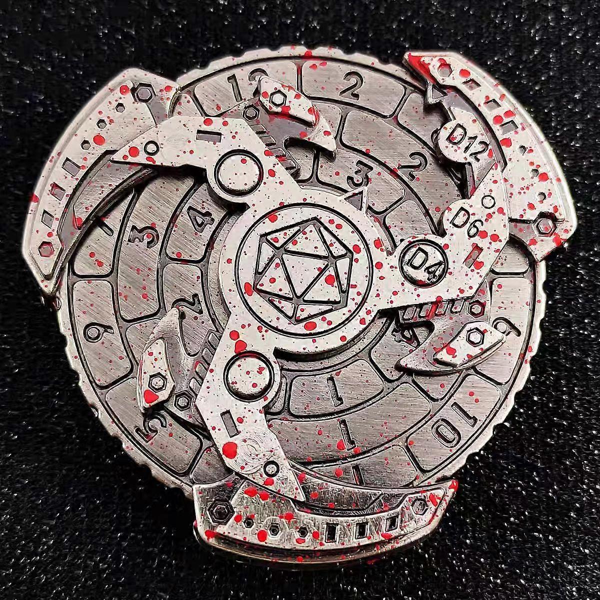 Cool Roulette Dice Set Dnd Metal Dice Dragon Boussole Dice Machine Dnd Dice Fingertip Gyro Dice Pour Jeux de Société, D & D Spinner Dice