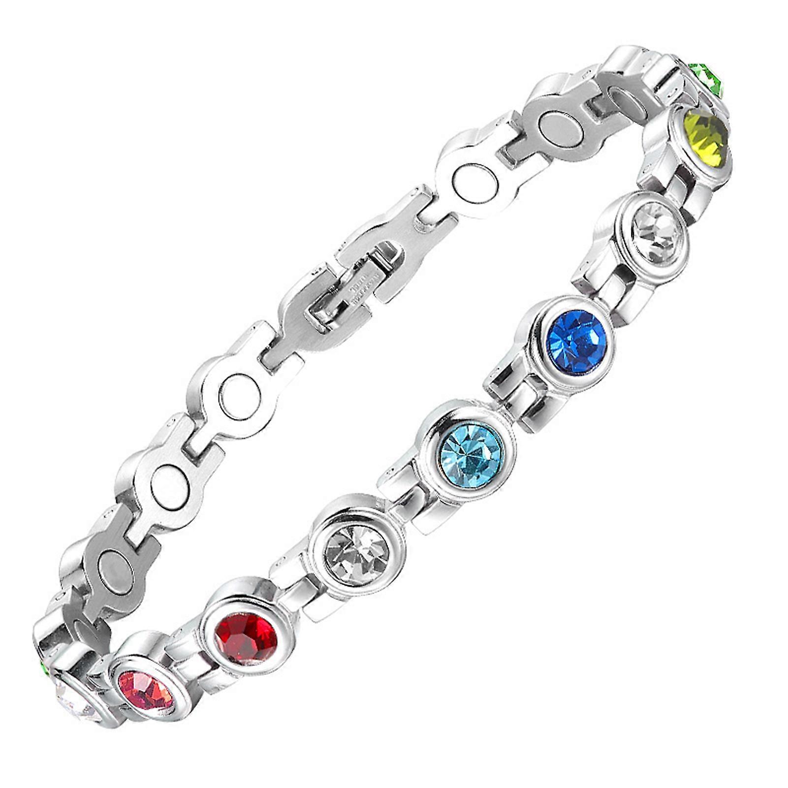 Stylish Colorful Zircons Bracelet Elegant Lightweight Wristbands for Couples Besties