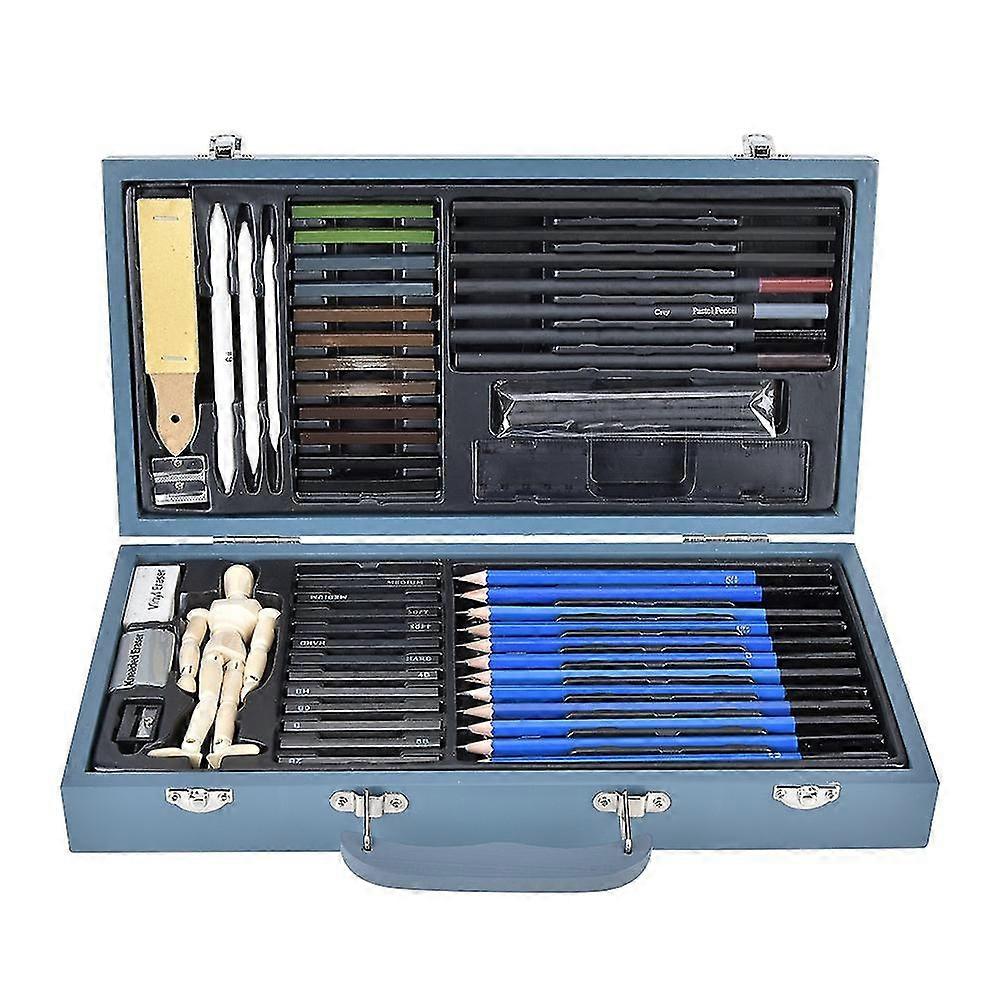 Professional Charcoal Pencil Drawing Set - 60 Piece Gray Sketching Art Supplies