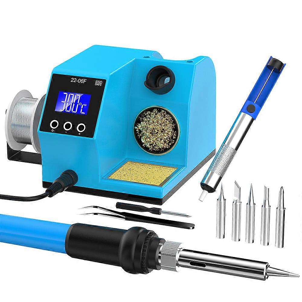 LCD Display Digital Soldering Station PID Fast Heating Temperature Control Soldering Station 60W High Power 180-480/365-896 Temperature Adjustable U