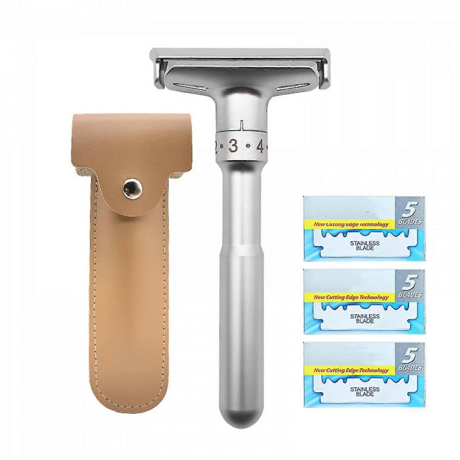Men's Manual Razor Adjustable Sharpness Double Edge Safety Shaving Razor -GSL