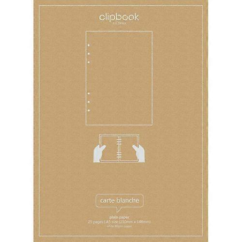 PLAIN Filofax A5 Clipbook Refill 25 Pieces Premium Quality Clipbook Refill