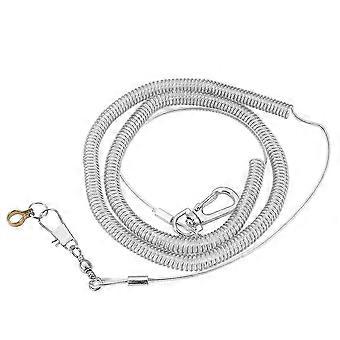Parrot Bird Flying Training Rope Leash Kit Regulowana Lina treningowa Anti-Bite Flying Smycz Uprząż Ptaki Lina Pet Outdoor Traction (1 szt., Srebrny) -Z