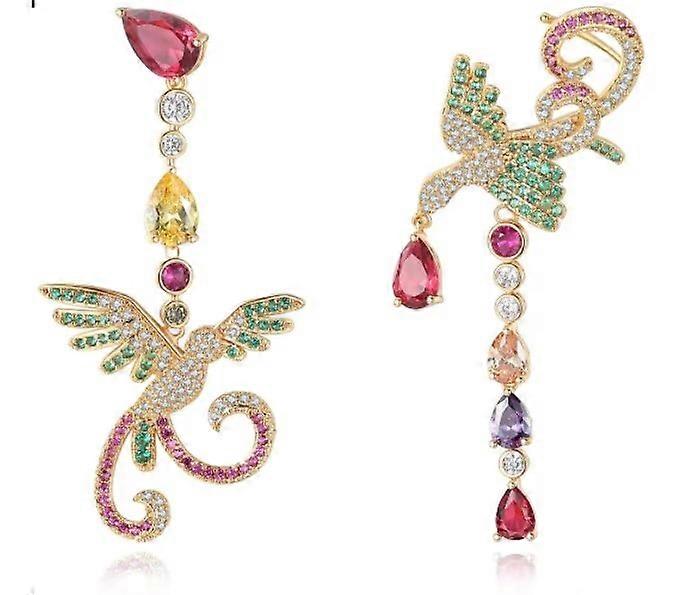 Asymmetric Zircon Earrings