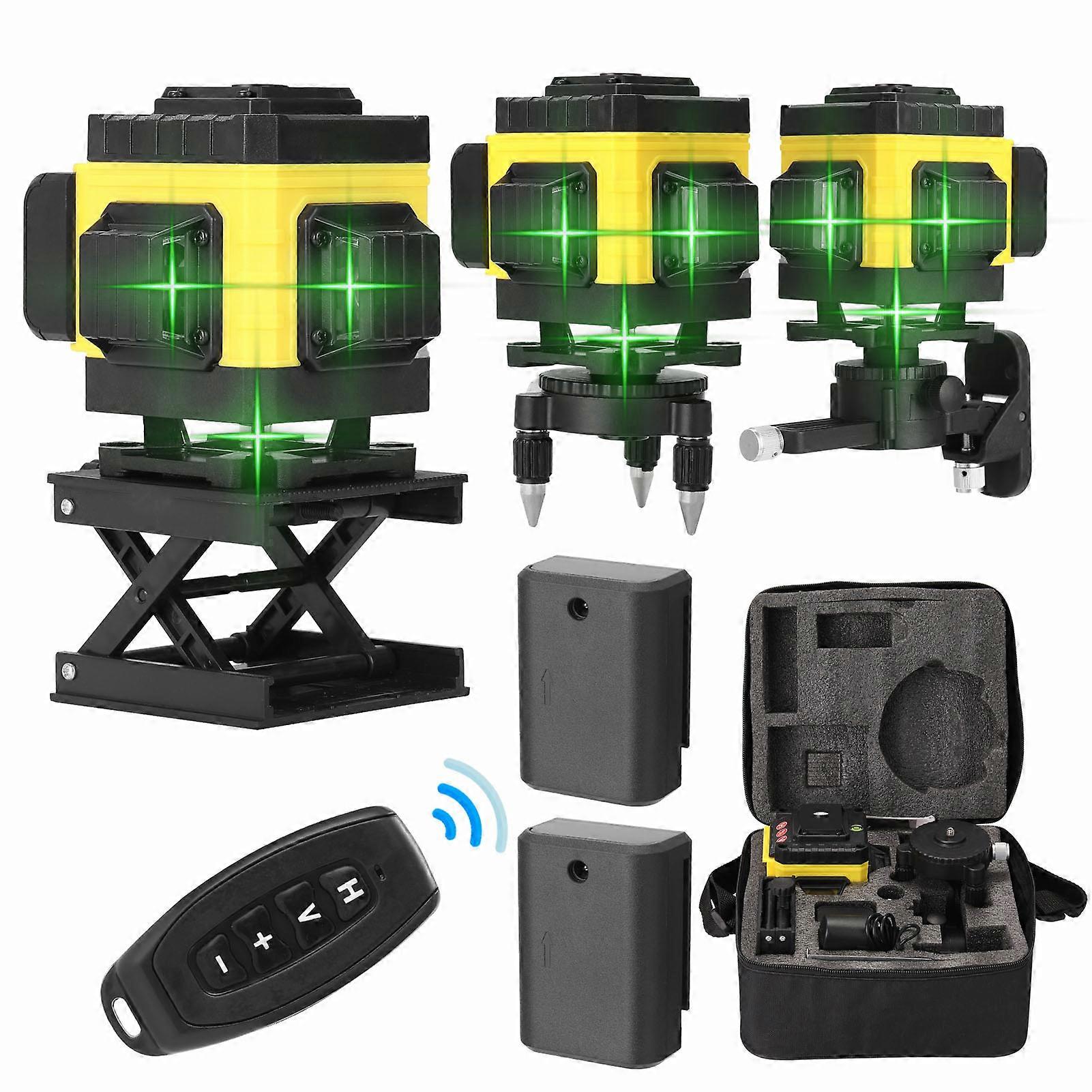 Multifunctional 12 Lines Laser Level Tool Vertical Horizontal Lines with 3 Self-leveling Function