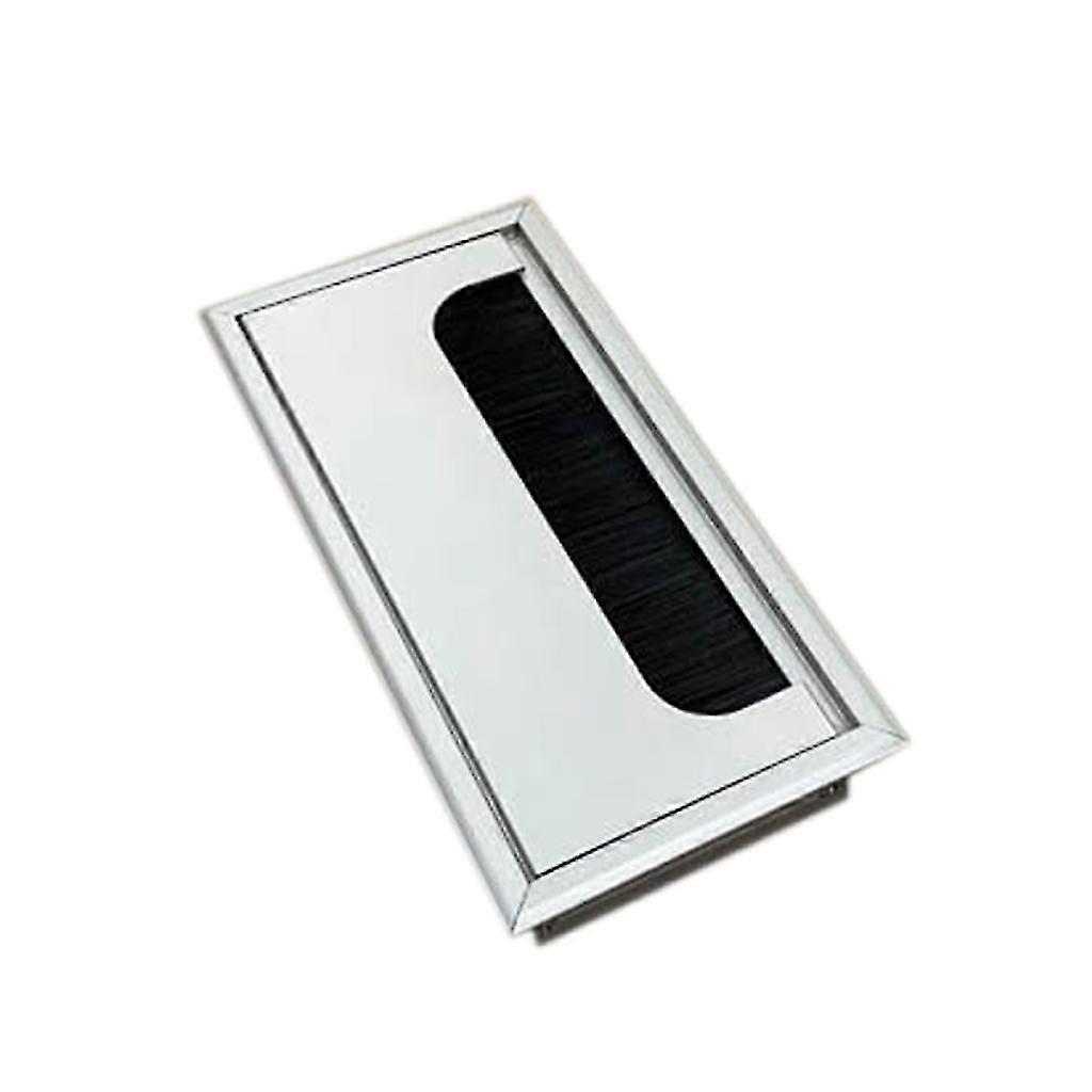 Aluminium Square Rectangle Desk Computer Wire Cable Outlet Insert Hole Cover Table Grommet G