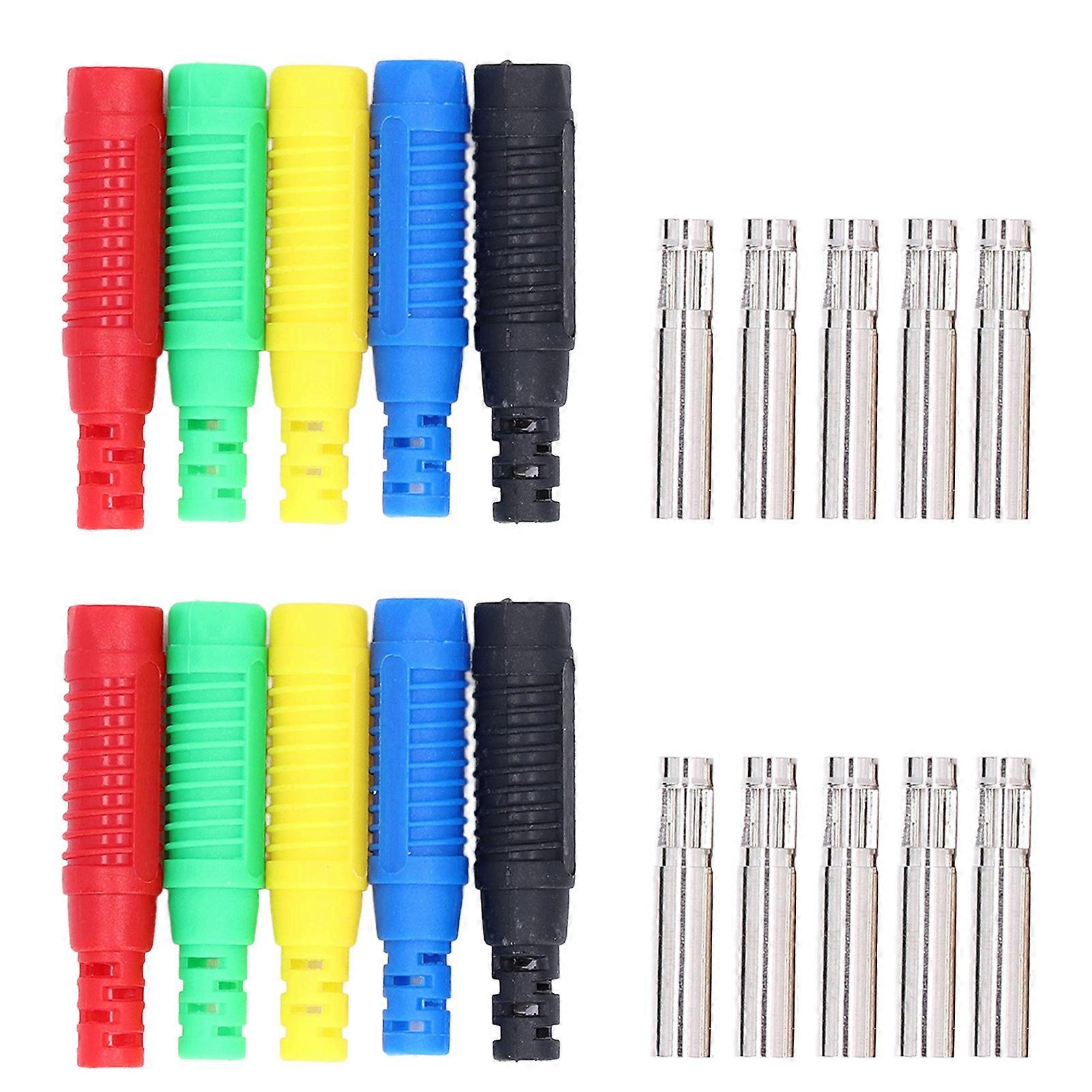 10Set Banana Plug Strong Connectivity Good Electrical Conductivity Lantern Banana Socket for Electronics Computers