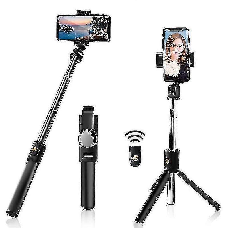 Foldable 3 In 1 Wireless Bluetooth Mini Tripod Selfie Stick With Remote Control