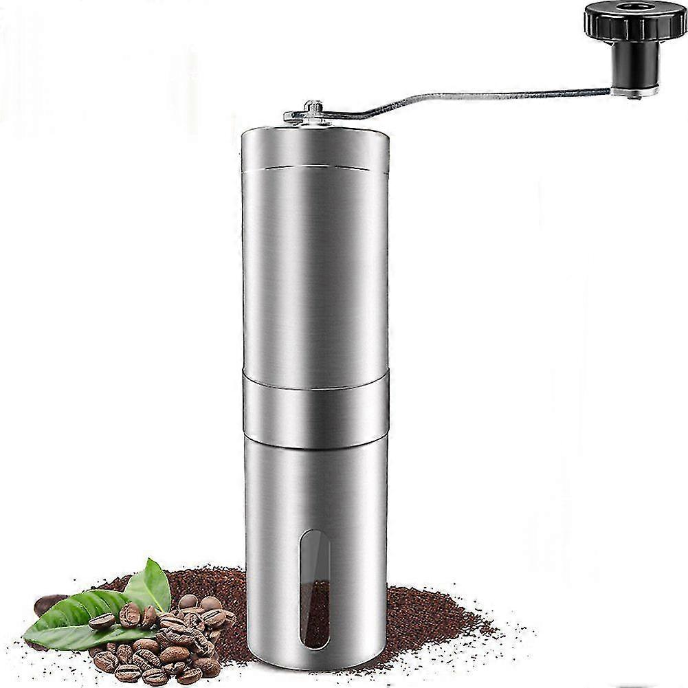 Manual Coffee Grinder, Stainless Adjustable Small Hand Held Crank Mill