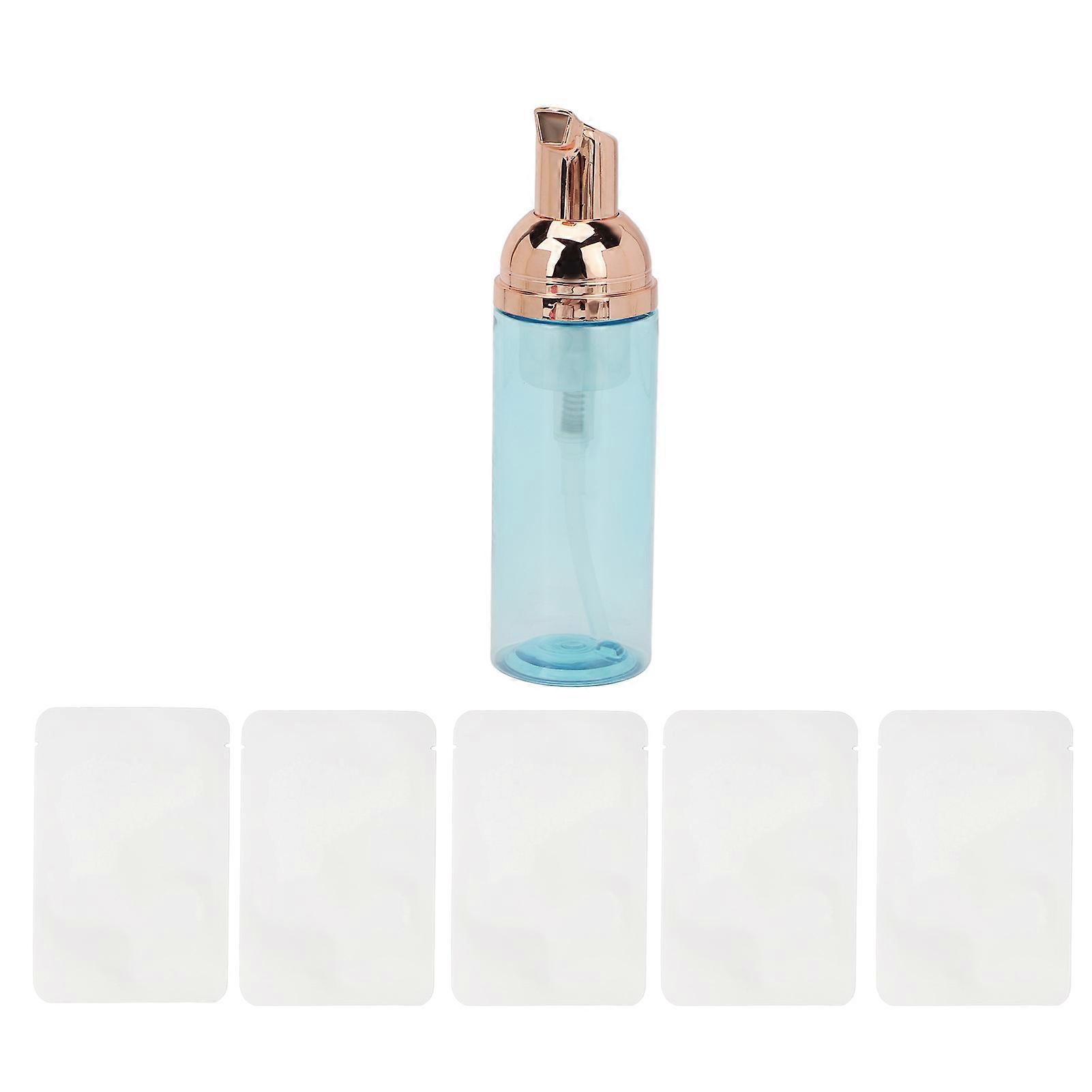 10 Pack 50ml Lash Foam Shampoo Gentle Nutritious Dust Oil Removal Eyelash Extension Cleanser with 60ml Empty Bottle Blue Bottle
