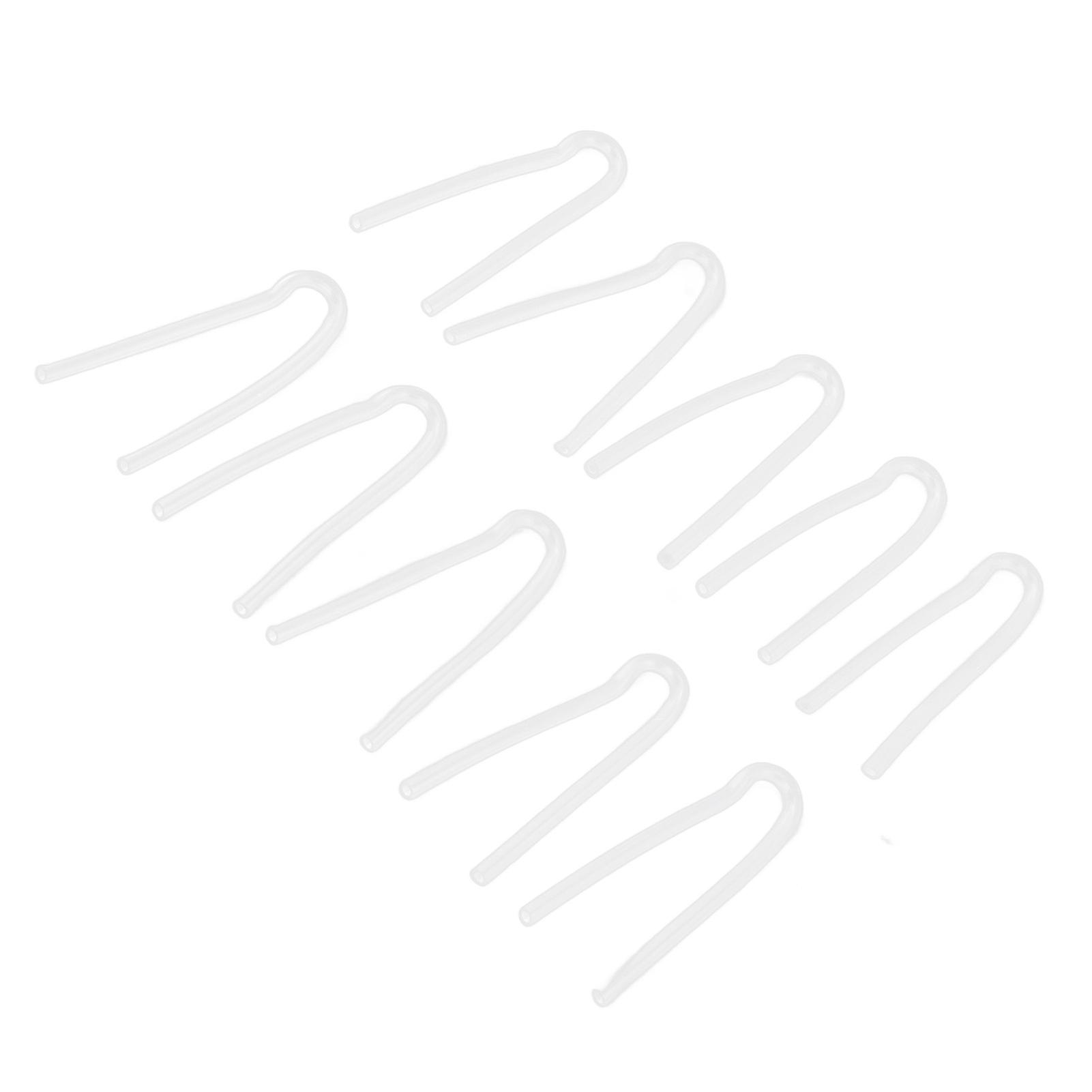 10Pcs Hearing Aid Tube R Type Replacement BTE Earmold Hearing Aid Tubes for Most Hearing Aids