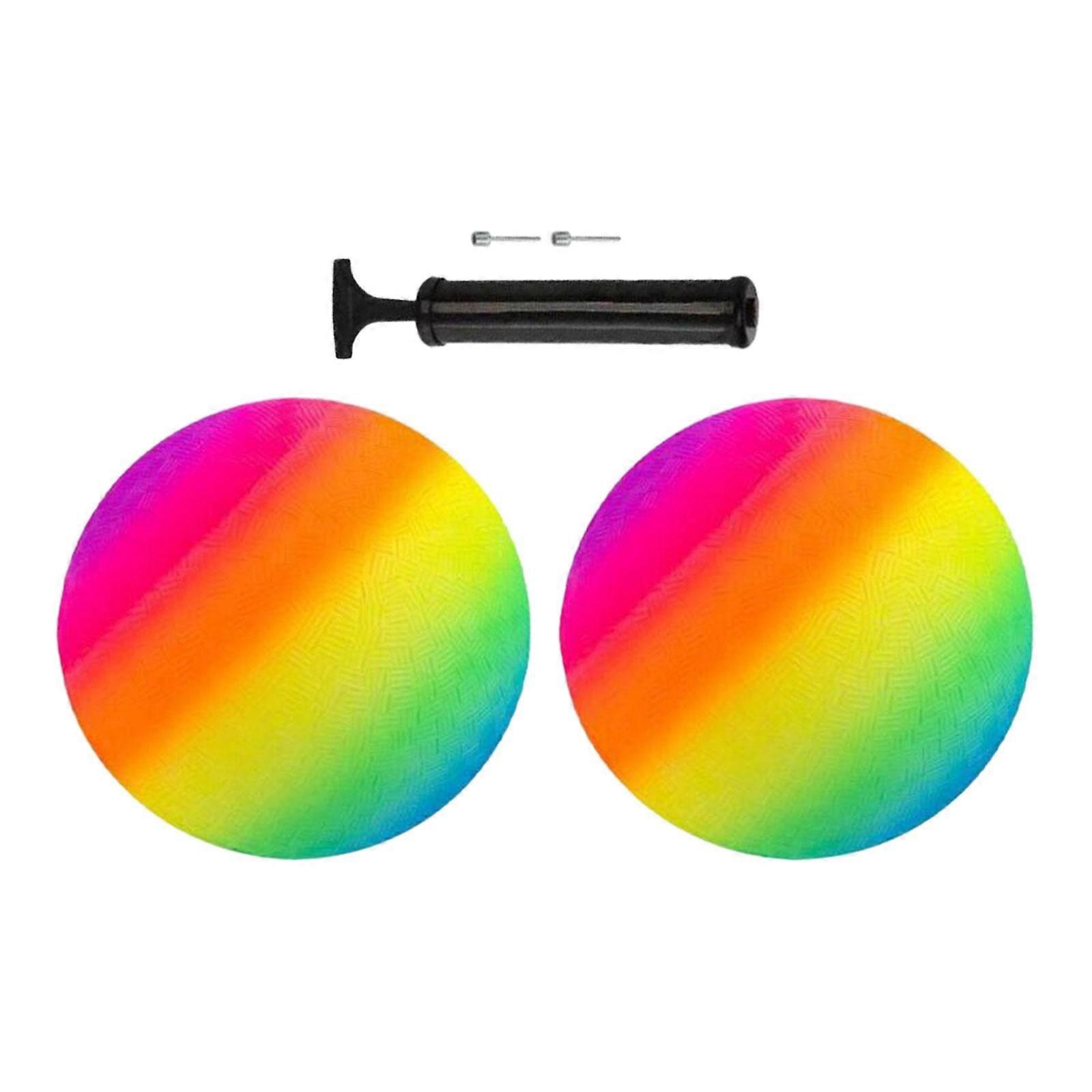 2 יחידות כדורים קופצים 8 אינץ 'כדורים קופצניים מתנפחים למשחקים מגרש משחקים מקורה