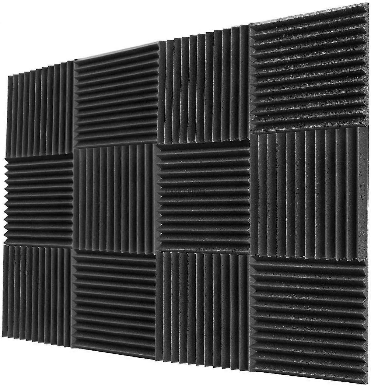 12PCS 300x300x25mm Acoustic Foam Sound Insulation Panels for KTV Bar Soundproofing Studio Wedges Sound Proof Wall Panels Espuma