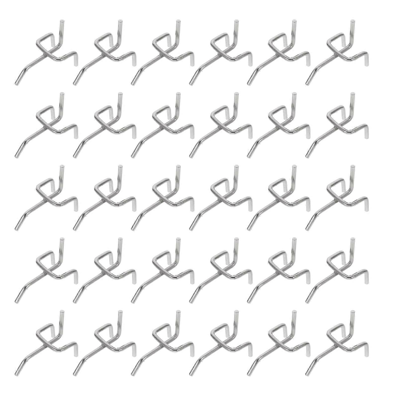 50Pcs Shelf Hook Supermarket Shelves Three Foot Hook Hole Board Hook Three Fork Triangular Hole Board Hook