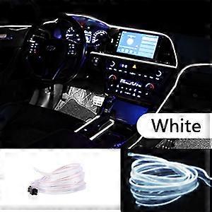 1M/3M/5M Neon LED Car Interior Decorative Lamps Strips USB Drive For DIY Decorative Dashboard Console Ambient Light Cold Light