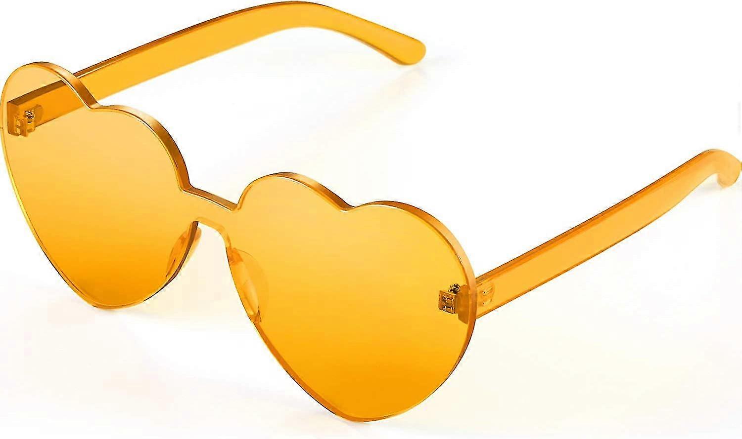 Orange Goggles Heart Shaped Sunglasses Party Sunglasses Candy