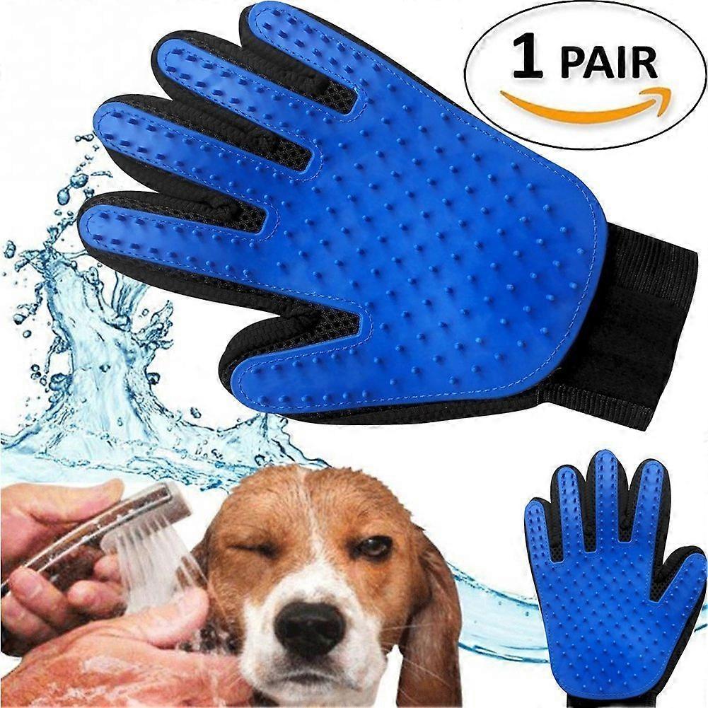 Grooming glove - 2 sides: Rubber + Microfiber