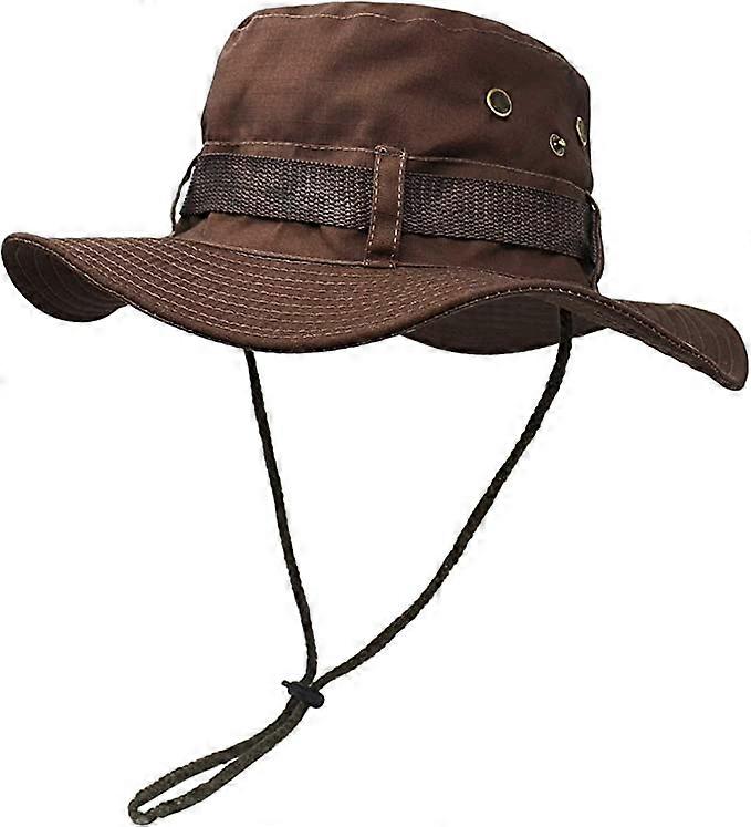 Outdoor Wide Brim Sun Hat, Double Layer Classic Combat Army Style Jungle Sun Hat for Fishing, Hunting, Camping