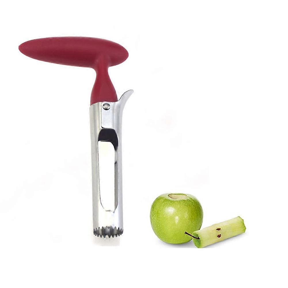 1PCS (red) Apple Corer, Apple Corer with ABS Handle and Stainless Steel Serrated Blade, Core Corer