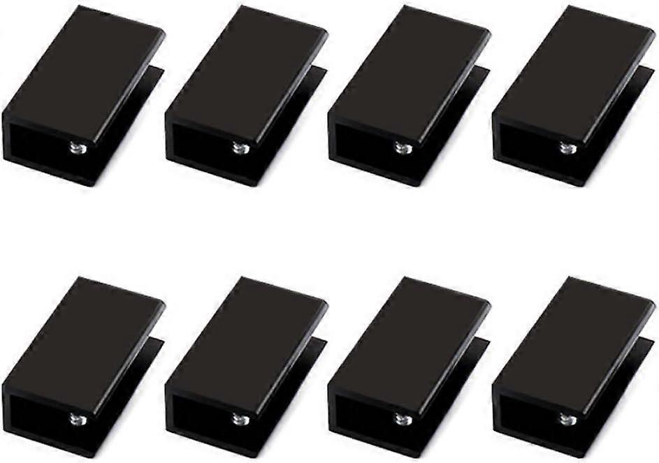 8pcs Square Aluminum Alloy Glass Shelf Clamps (Bsuitable for 10-12mm Thick Glass)