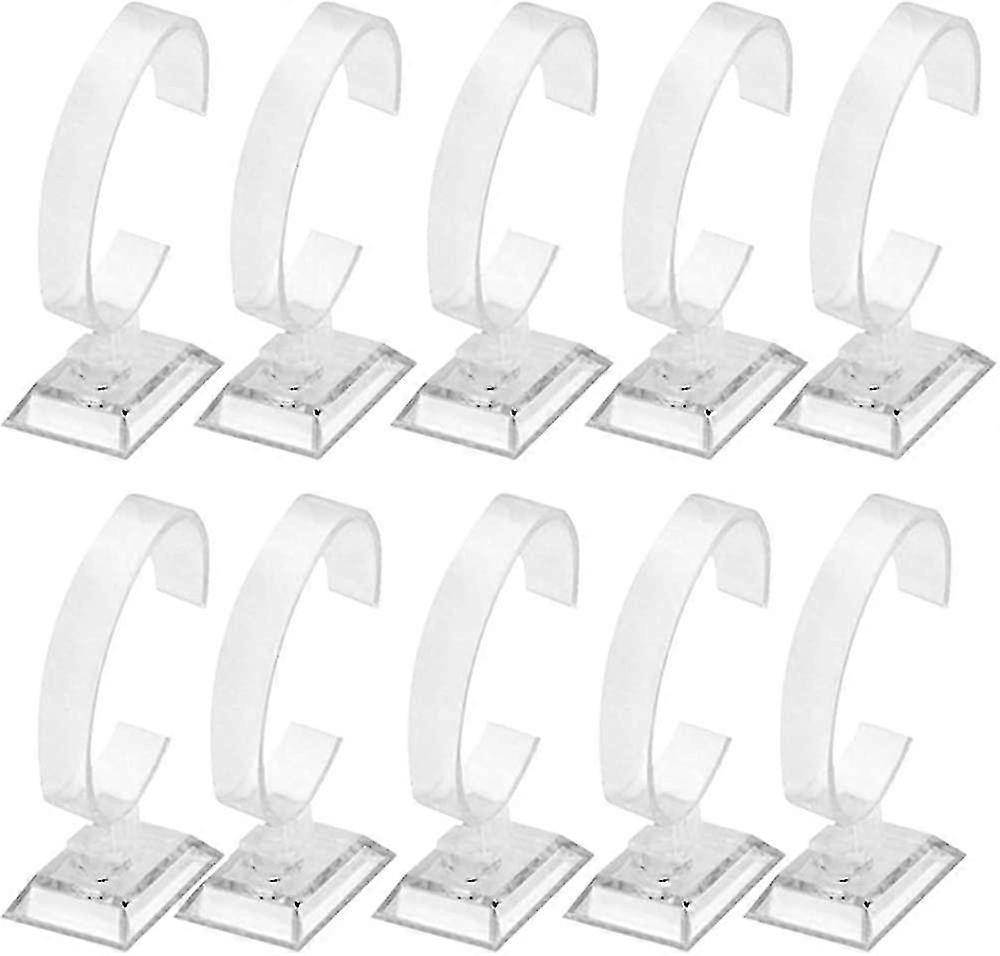 Confezione da 10 supporto per espositore trasparente per orologi, supporto per orologio trasparente per uso domestico o in negozio