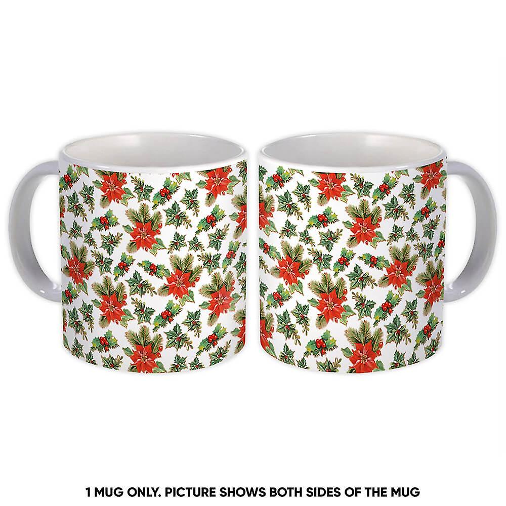 Gift Mug: Pointsettia Flower Christmas