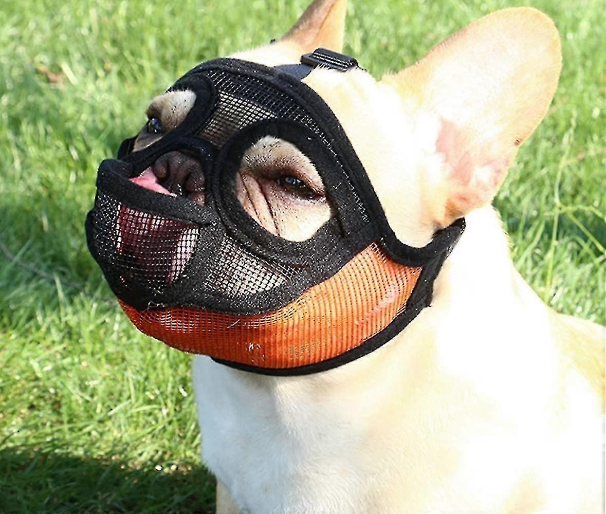 Muzzle For Dogs With Flattened Muzzle-adjustable, Breathable Muzzle For Dogs With A Short Snout, Bul Zekai
