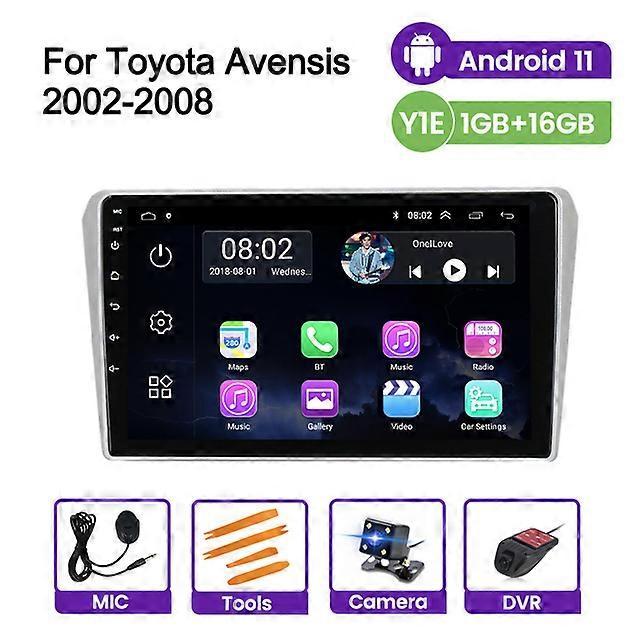 Android 11 For Toyota Avensis/T25 2002 - 2008 Car DVD GPS Navigation BT WIFI Google Play Tape Recorder 1080P Mirror Link