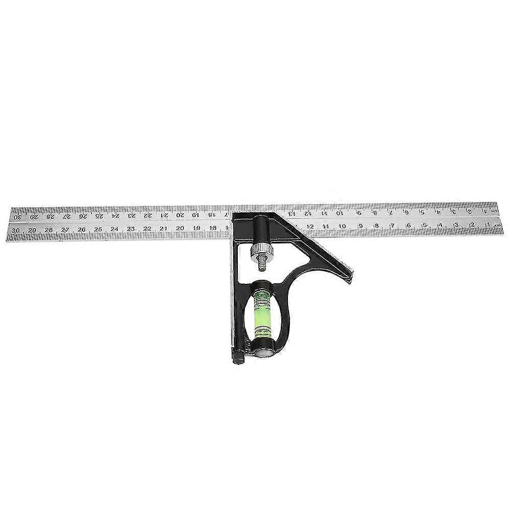 300mm Adjustable Combination Square Angle Ruler 45/90 Degree With Bubble Level