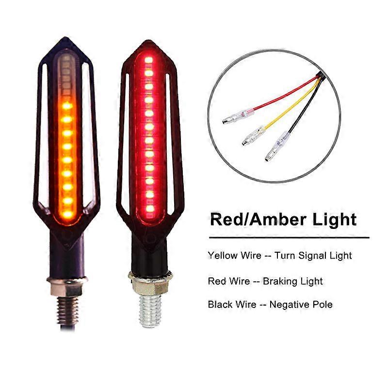 24LED Motorcycle Turn Signals Waterproof Motorcycle Flasher Light Built Relay Turn Signal Indicator DRL Stop Signals Blinker
