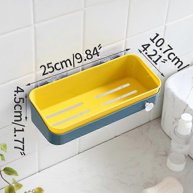 Wall-Mounted Storage Rack Kitchen Organizer Cabinet Storage Multifunction Hook Bathroom Shelf Makeup Organizer Plastic Container