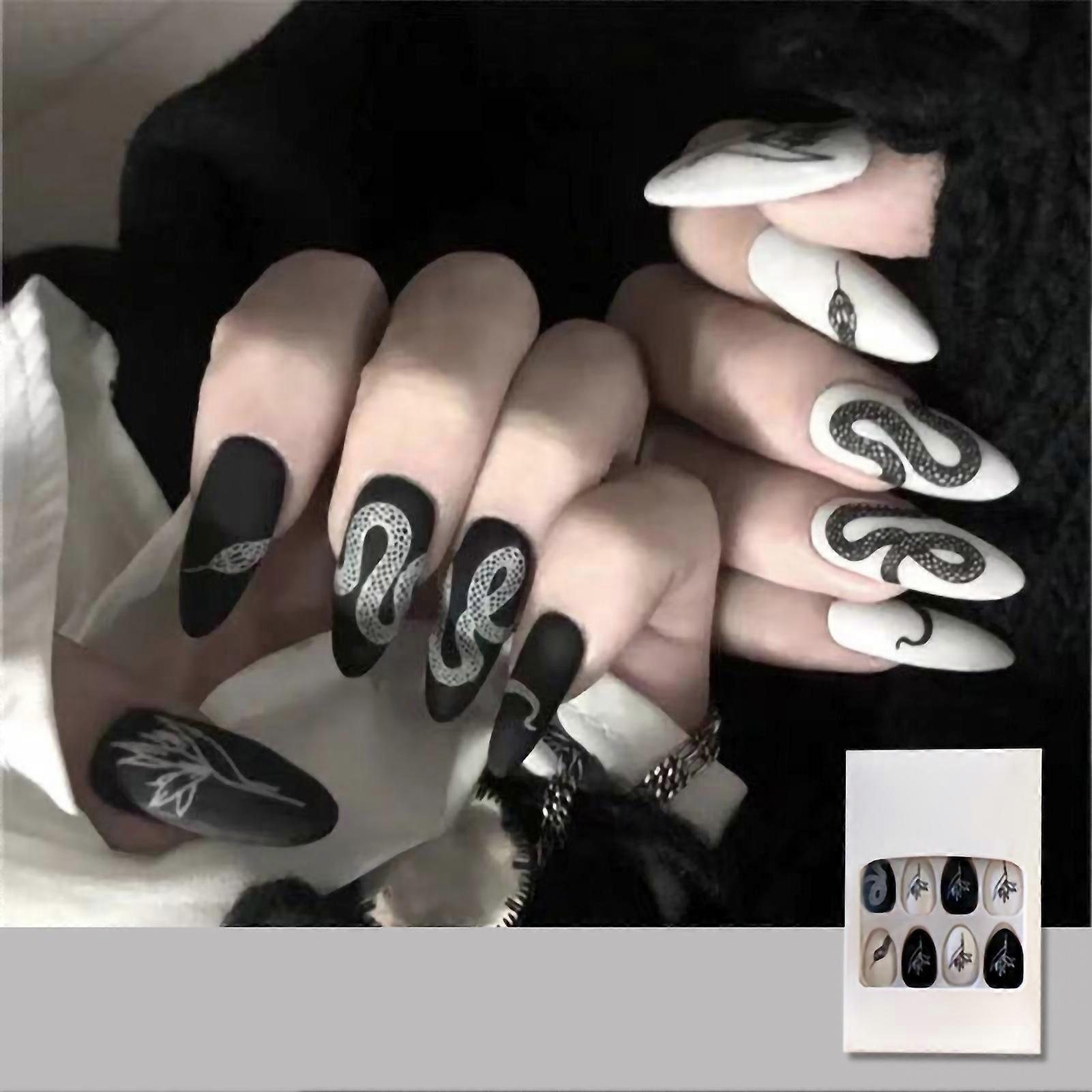 Waterproof Detachable Press On False Nails Fashionable Artificial Flame Tips