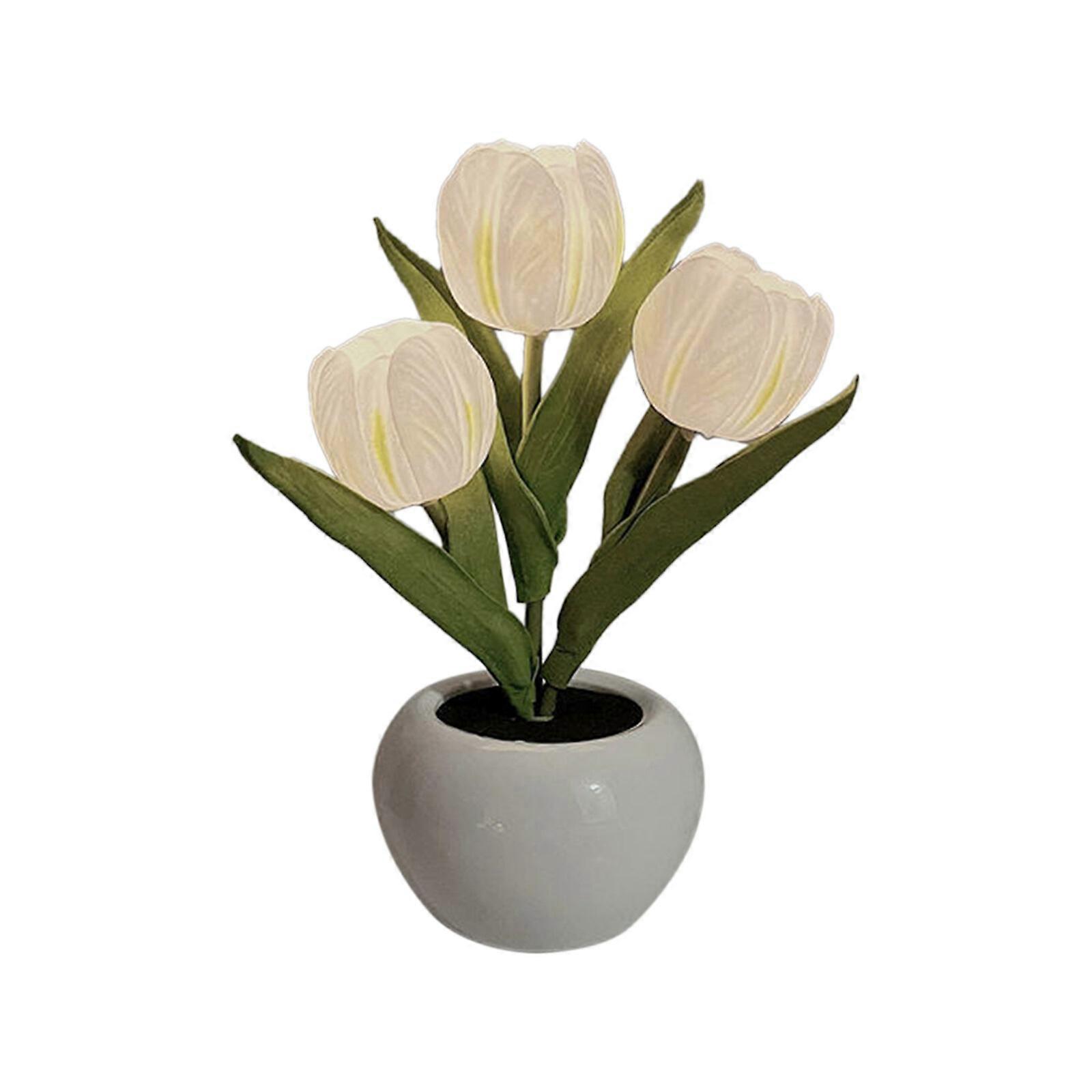 100%New, LED Tulip Night Light Simulation Flower Table Lamp Atmosphere Lamp Home Decor