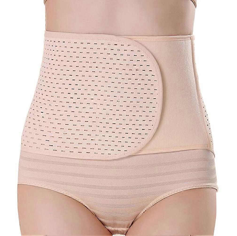 1 x Adjustable Breathable Postnatal Belly Band Large Size Postoperative Belly Band Beige Abdominal Support Postnatal Recovery Belly Band