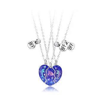 Pieces Silver Chain Necklace for Womenblue, Best Friends